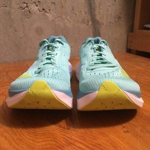 TOPO ATHLETIC SPECTER Womens Running Shoes Size 7.5 AQUA/LIME NO BOX EUC